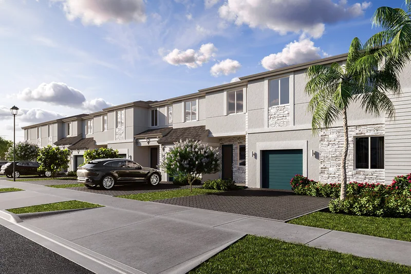 New homes at Aria Park in Homestead, Florida