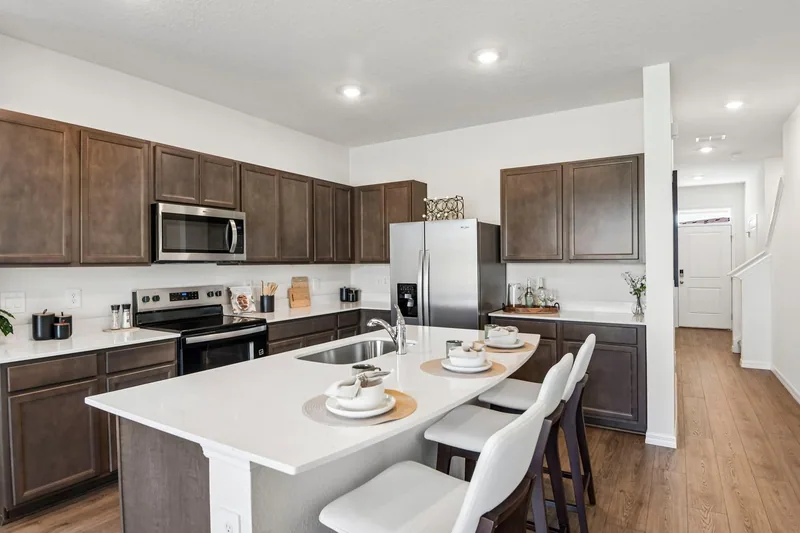 New homes at Sanctuary at Citrus Park Townhomes in Tampa, Florida