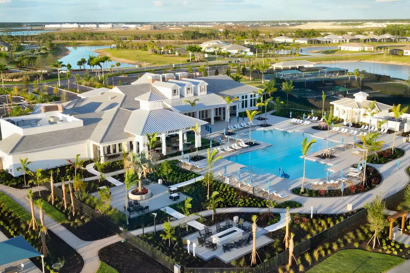 New homes at Terrawalk at Babcock Ranch in Babcock Ranch, Florida