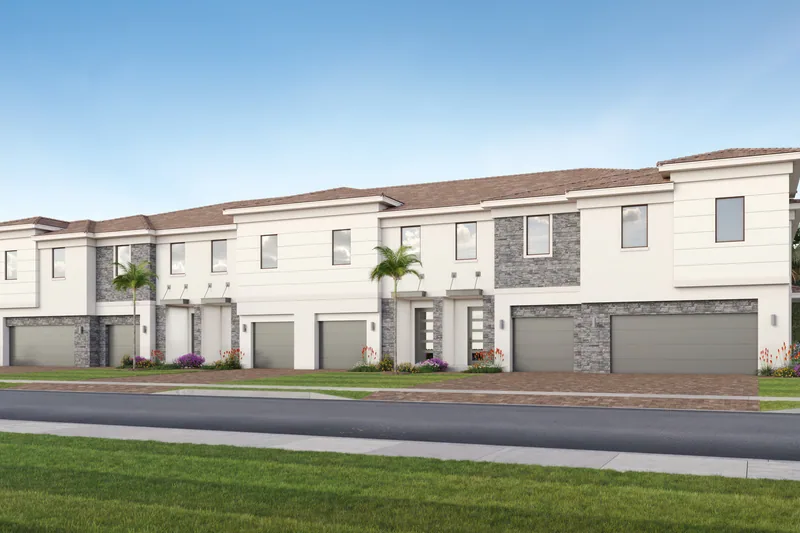 New homes at The Estates At Lotis Wellington · The Townhomes Collection in Wellington, Florida