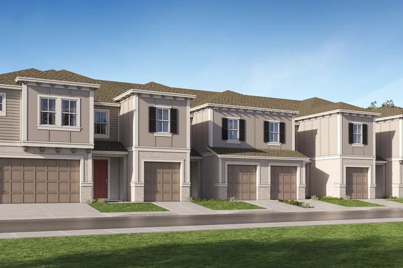 New homes at The Townes at Crystal Brook in Zephyrhills, Florida
