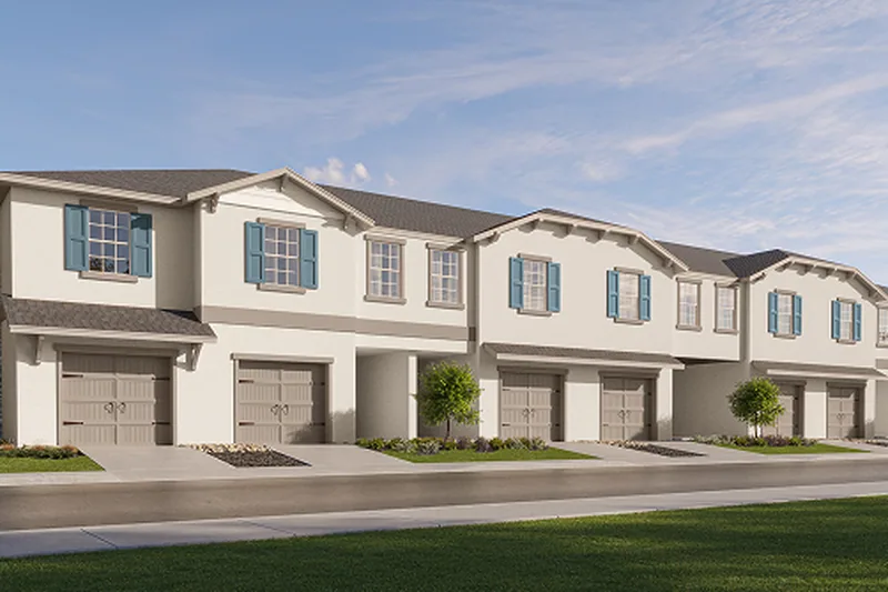 New homes at The Townes at Market Edge in Riverview, Florida