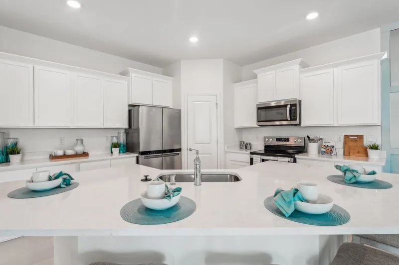 New homes at Towns at Woodsdale Villas in Wesley Chapel, Florida